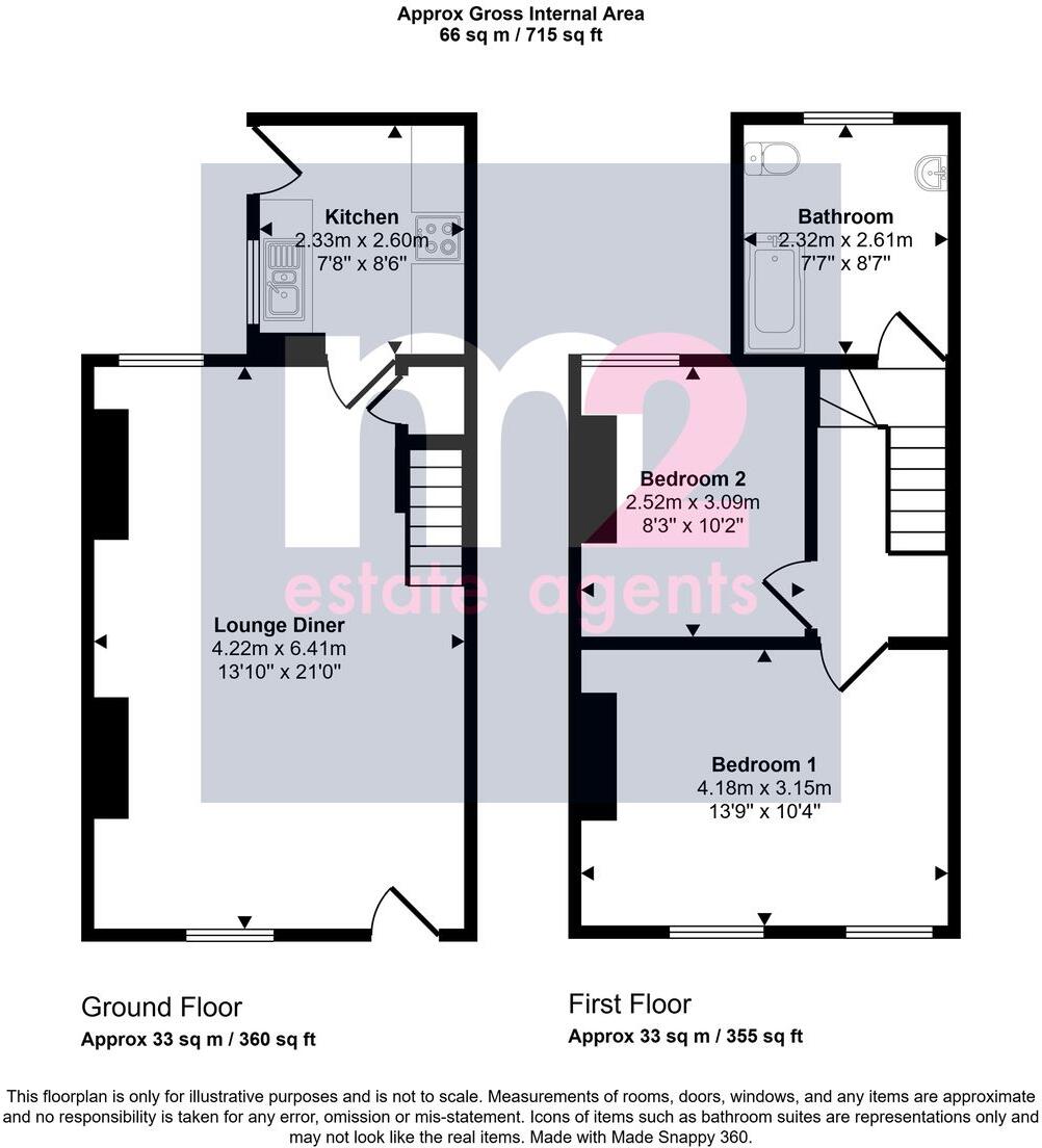 Glassworks Cottages, Newport, NP20 floorplan