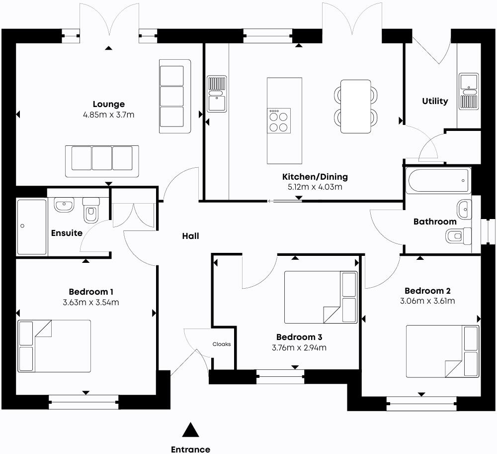 The Sparrowhawk, Station Meadow, Station Road, Beckingham, Doncaster, DN10 floorplan