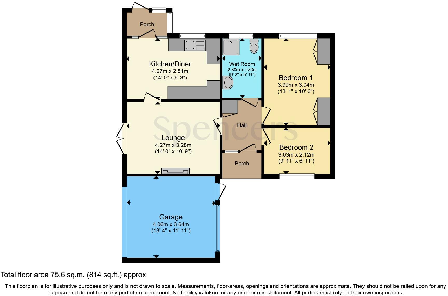 Bluebell Close, Queniborough, Leicester, Leicestershire, LE7 floorplan
