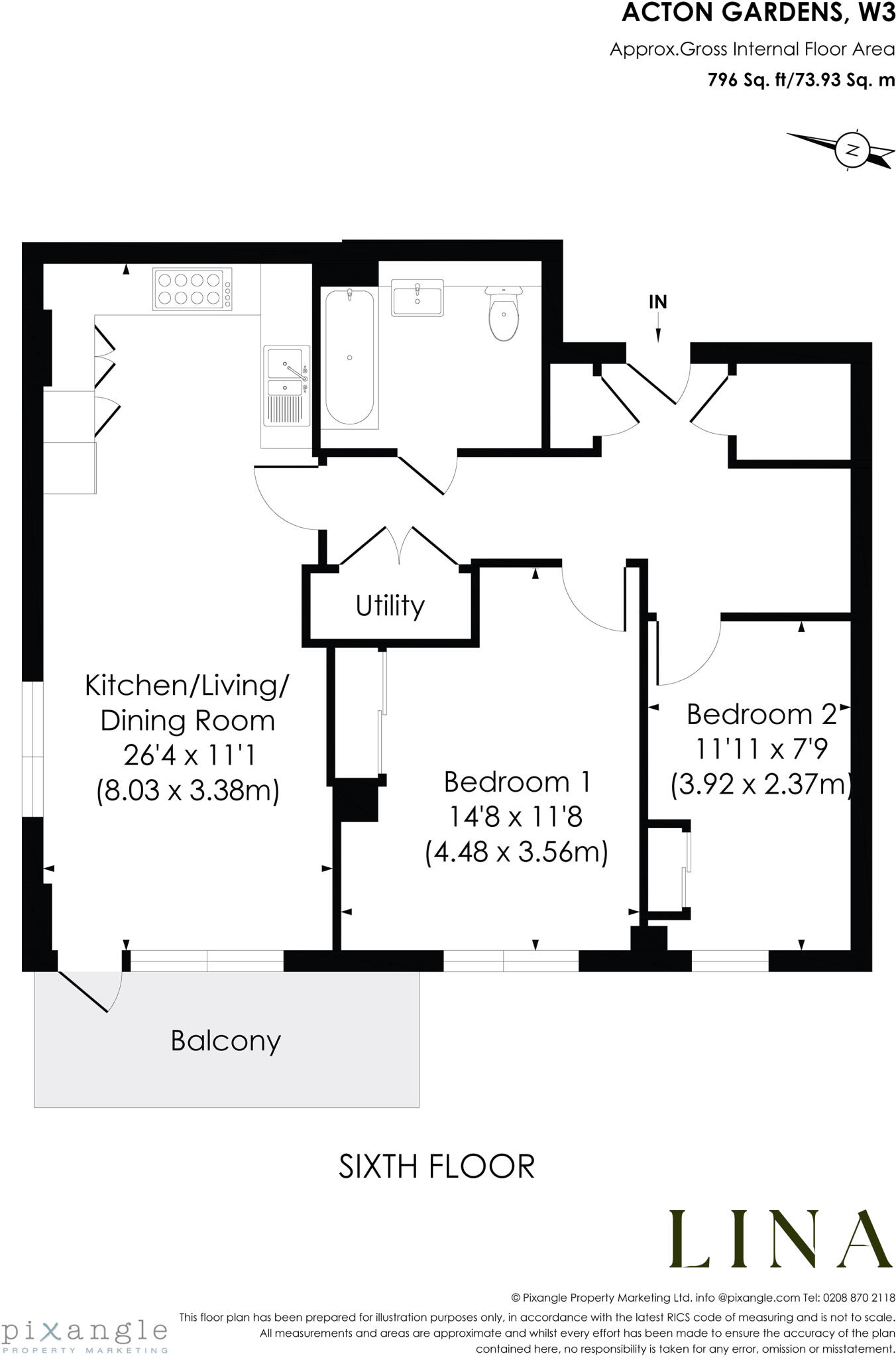 Lina House, Strafford Road, London floorplan