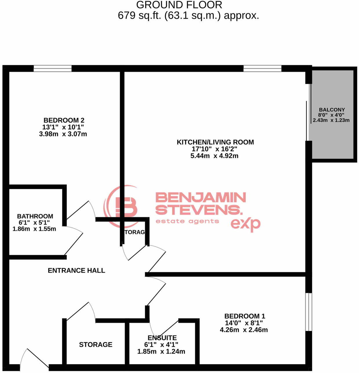 Domus Court, 23, Fortune Avenue, Edgware, HA8 floorplan