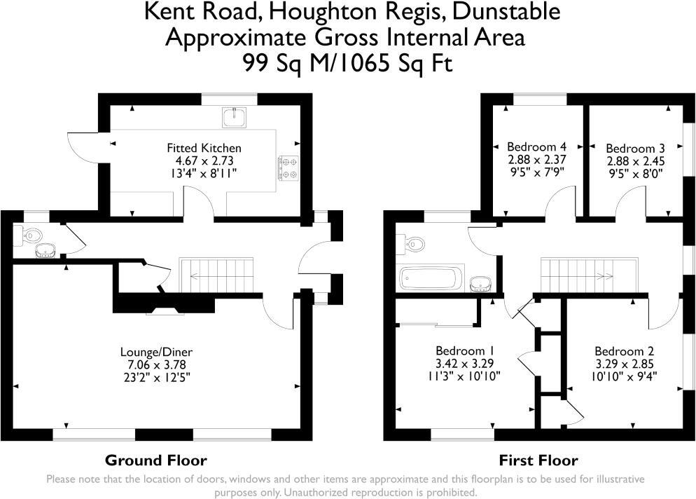 Kent Road, Houghton Regis  floorplan