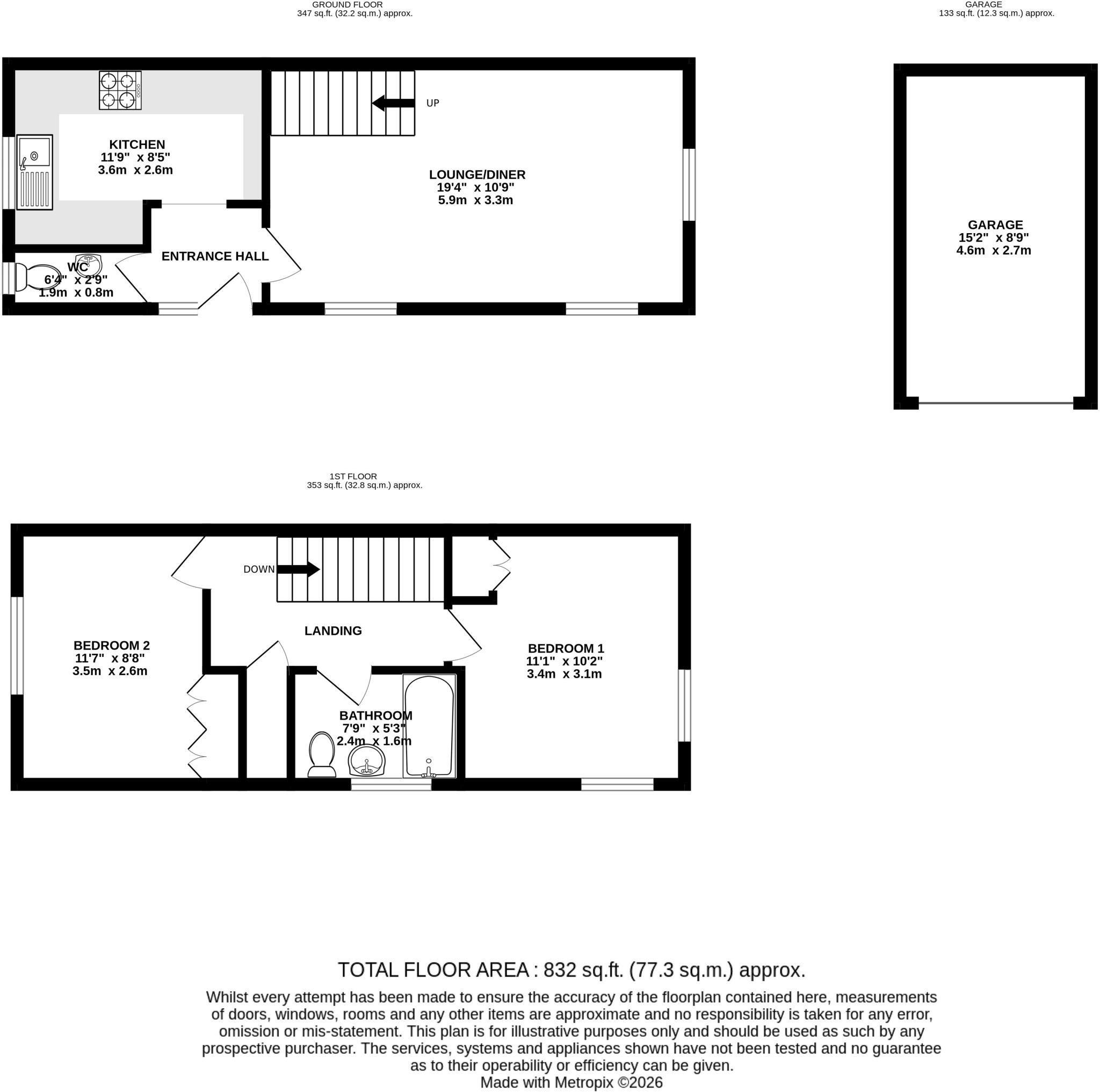 Shire Cottage, Grammar School Road, North Walsham, Norfolk floorplan