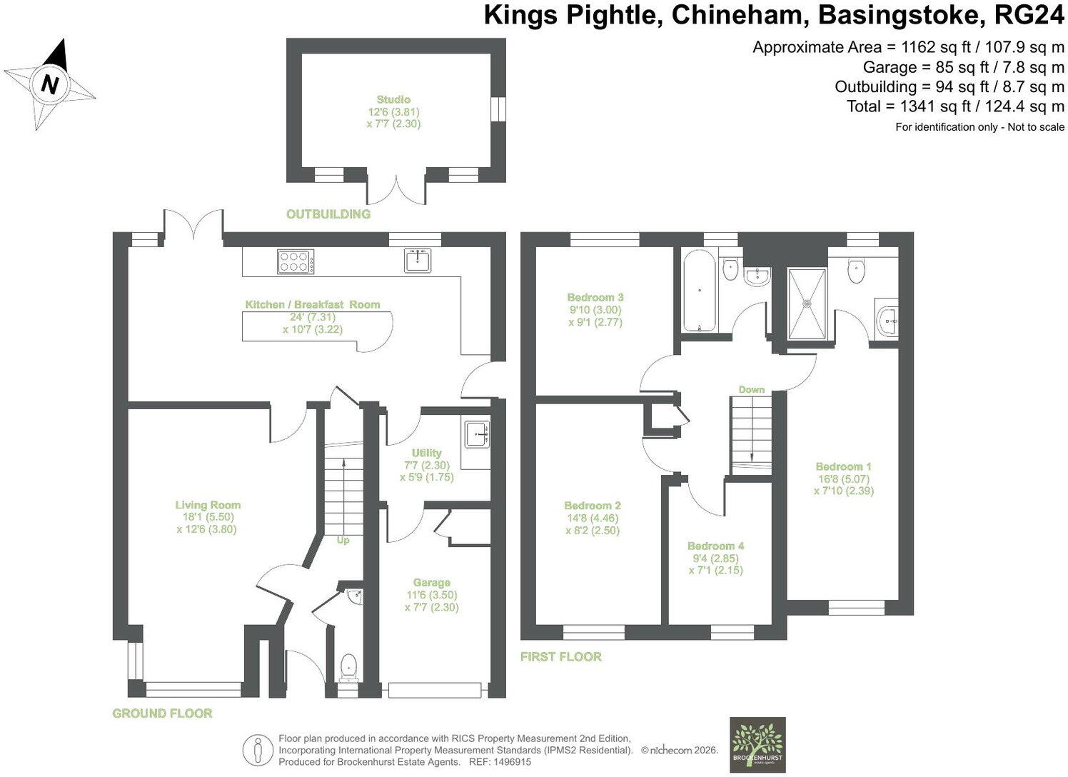 Kings Pightle, Chineham RG24 8XX floorplan