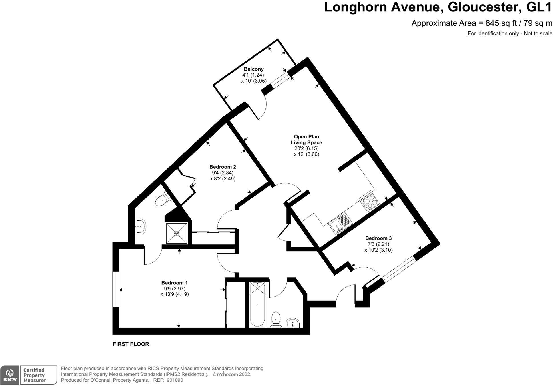 Longhorn Avenue, Gloucester, GL1 floorplan