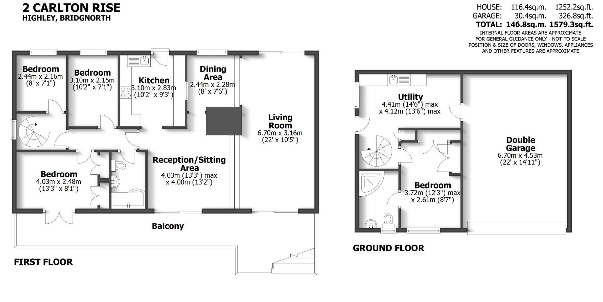 2 Carlton Rise, Highley, Bridgnorth floorplan