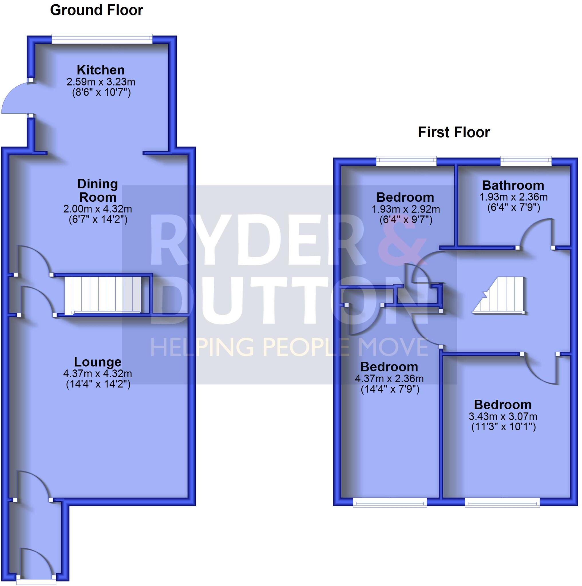 South Marlow Street, Hadfield, Glossop, Derbyshire, SK13 floorplan