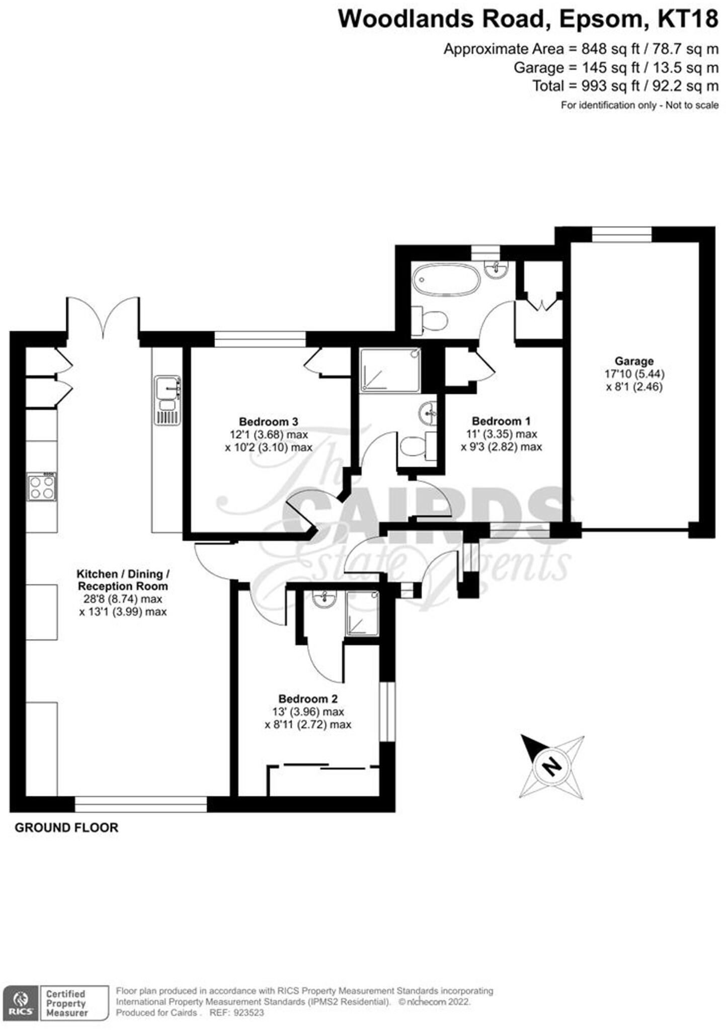 Woodlands Road, Epsom, KT18 floorplan