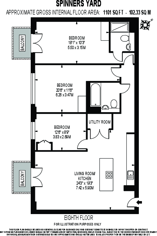 Spinners Yard, Skinner Lane, Leeds, LS7 floorplan