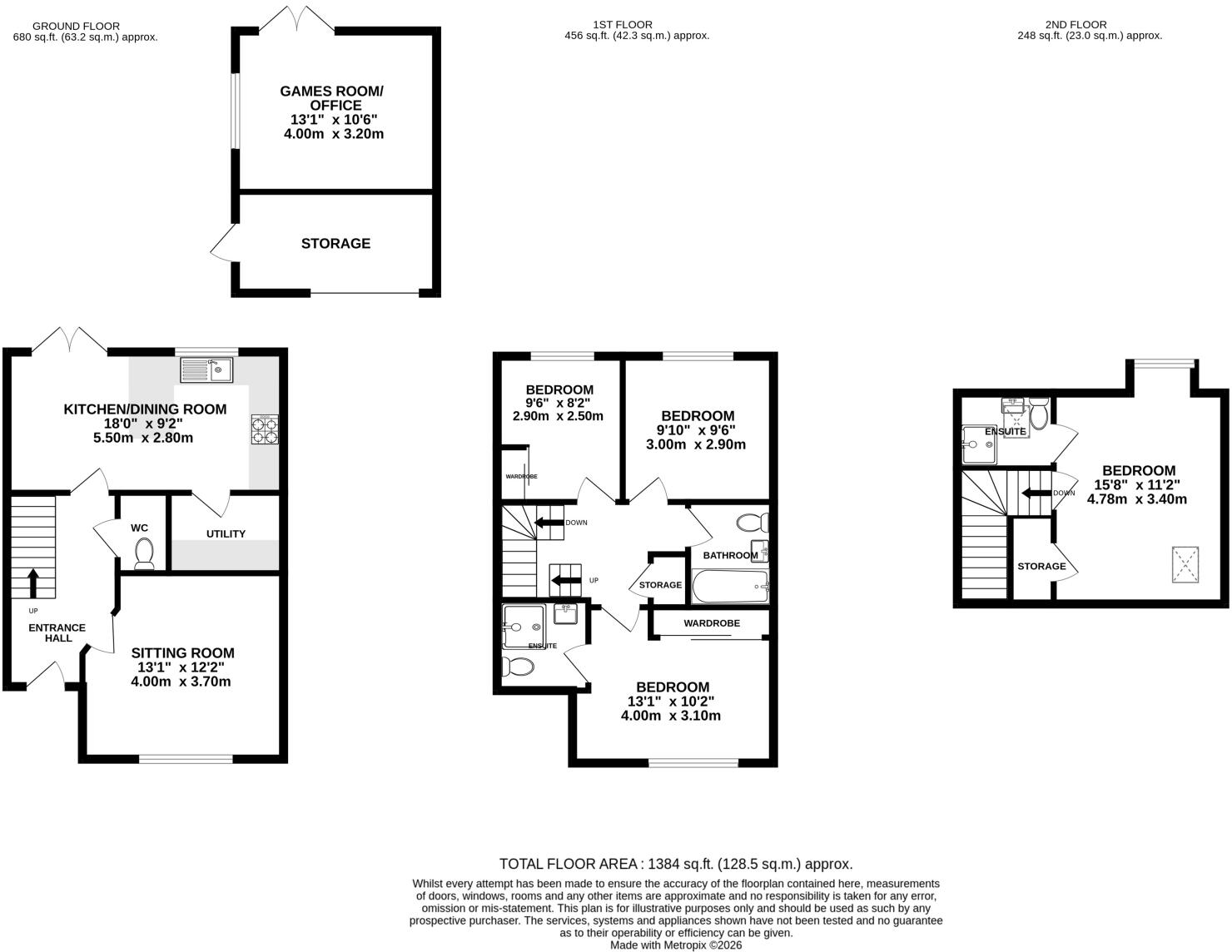 Bronte Close, St. Albans, Hertfordshire, AL4 floorplan