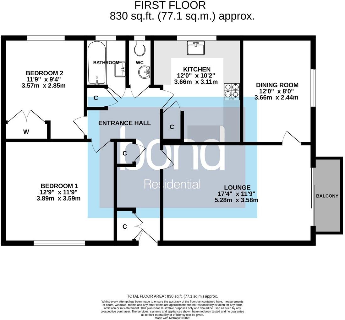 Patching Hall Lane, Chelmsford, CM1 floorplan