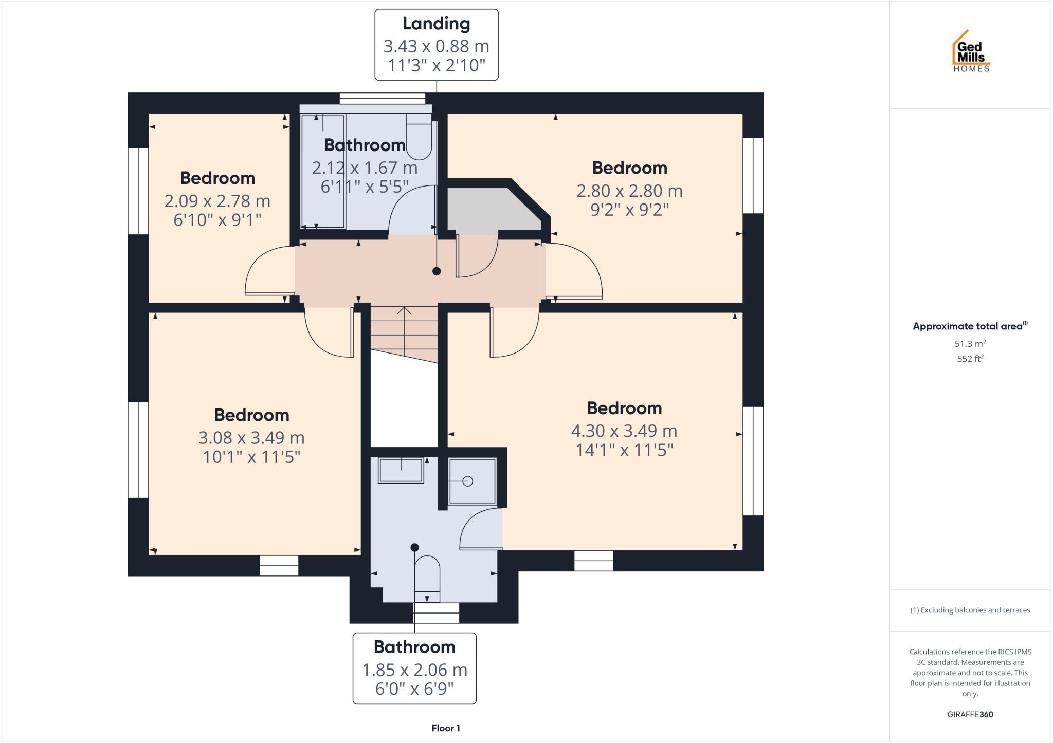 Long Meadow, Kirkham floorplan