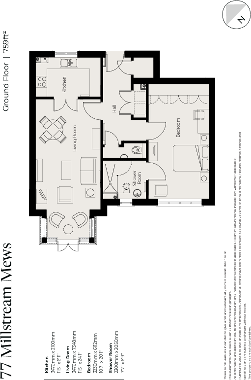 No. 77 Millstream Mews, Richmond Villages Letcombe Regis, South Street, Letcombe Regis, Oxfordshire OX12 9JY floorplan