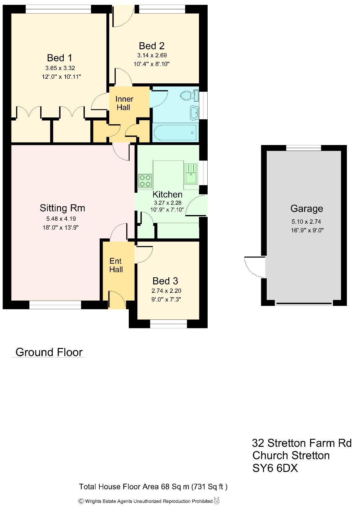 32 Stretton Farm Road, Church Stretton, Shropshire, SY6 6DX floorplan