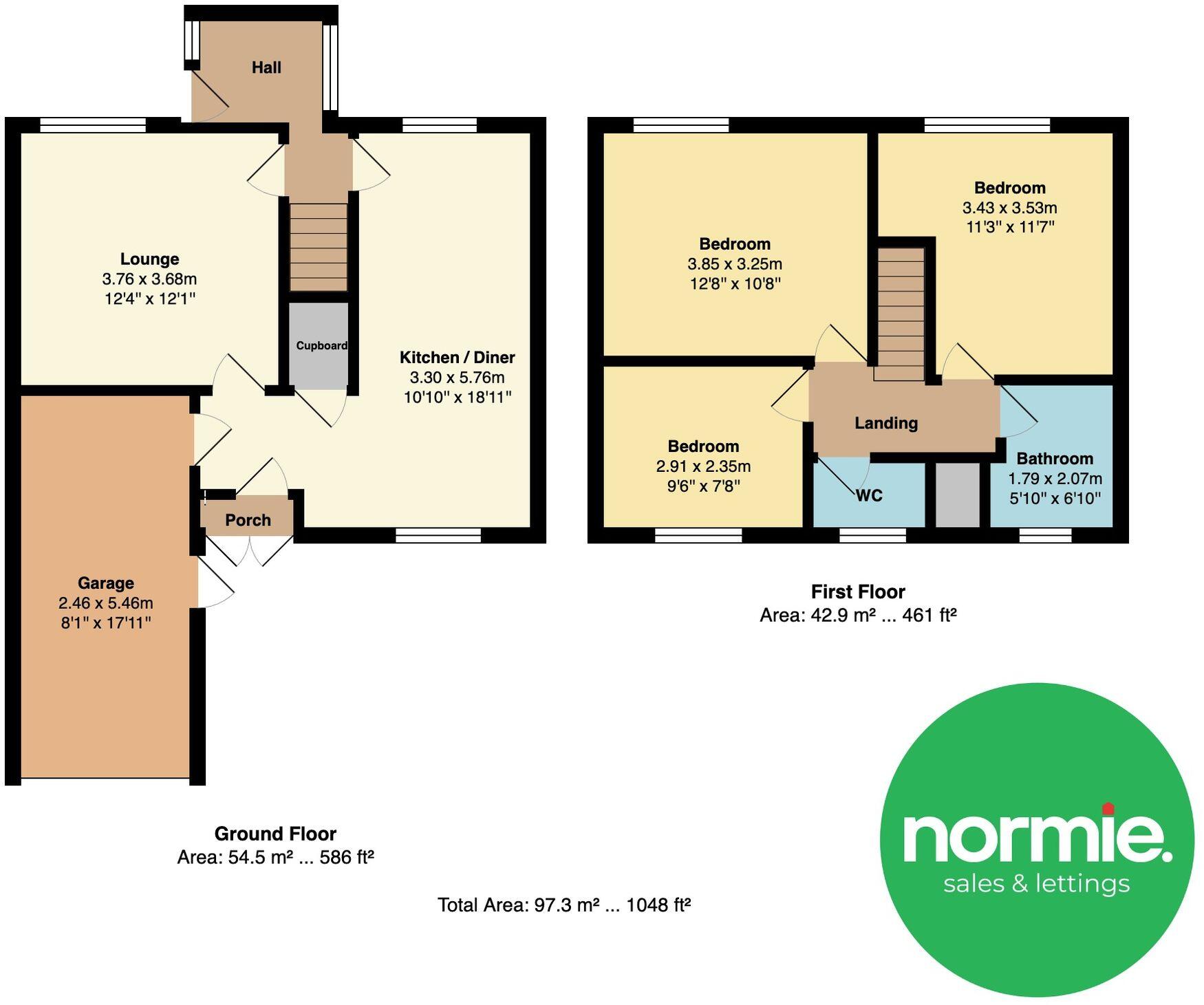 Naden Walk, Whitefield, M45 floorplan