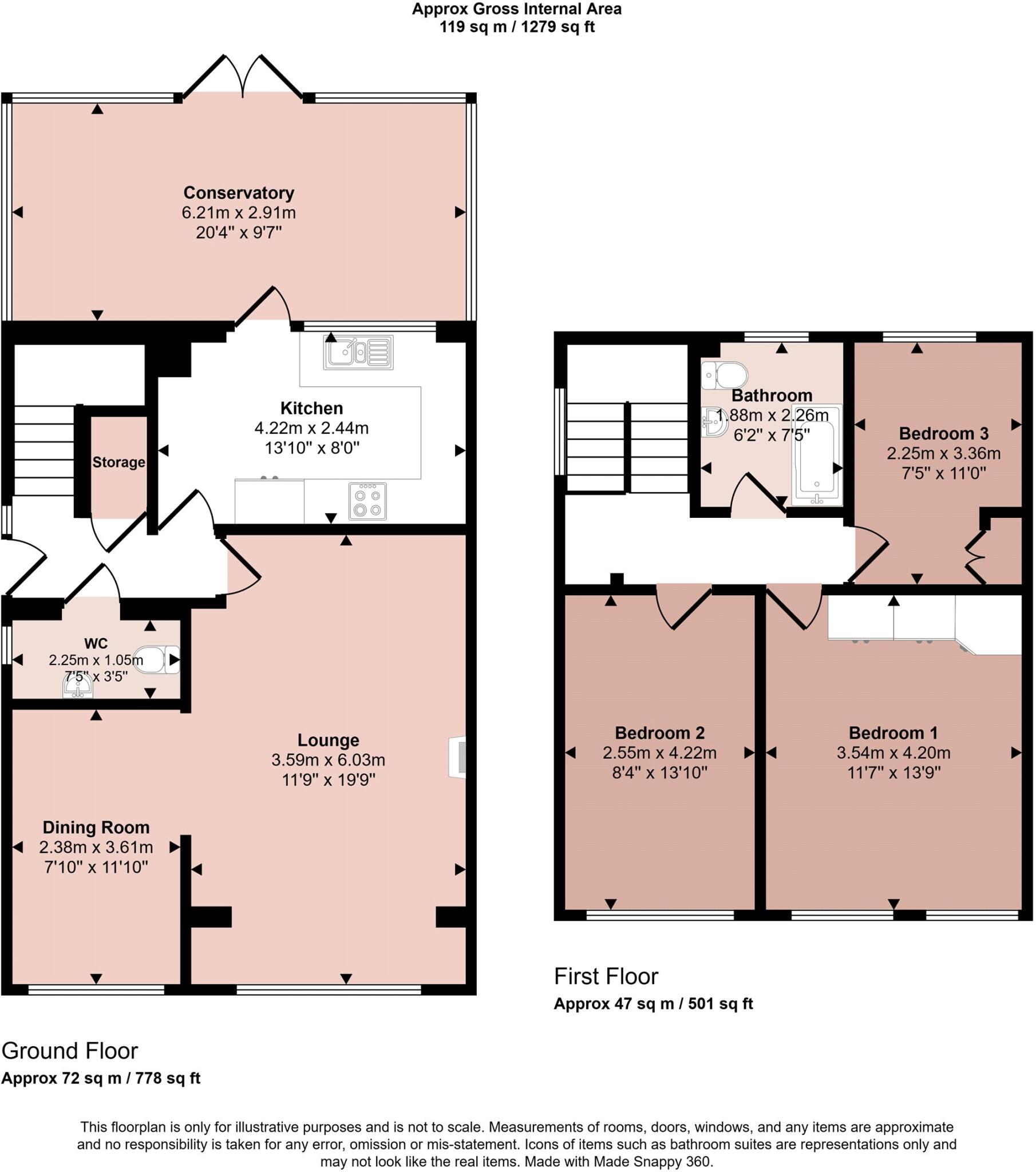 Fairfield Close, Melton Mowbray, Leicestershire floorplan