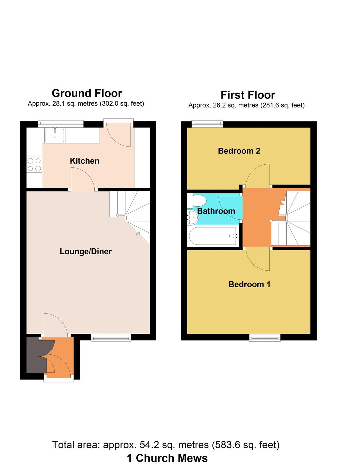 Church Mews, Pontypool floorplan