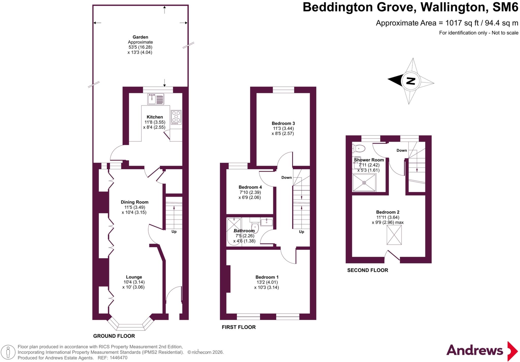 Beddington Grove, Wallington, SM6 floorplan