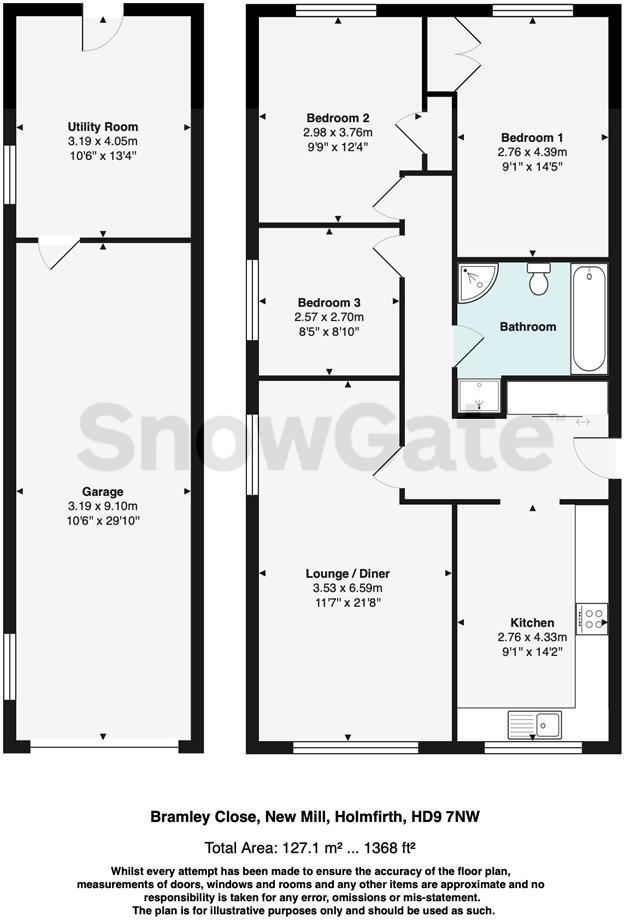 Bramley Close, New Mill, Holmfirth HD9 floorplan