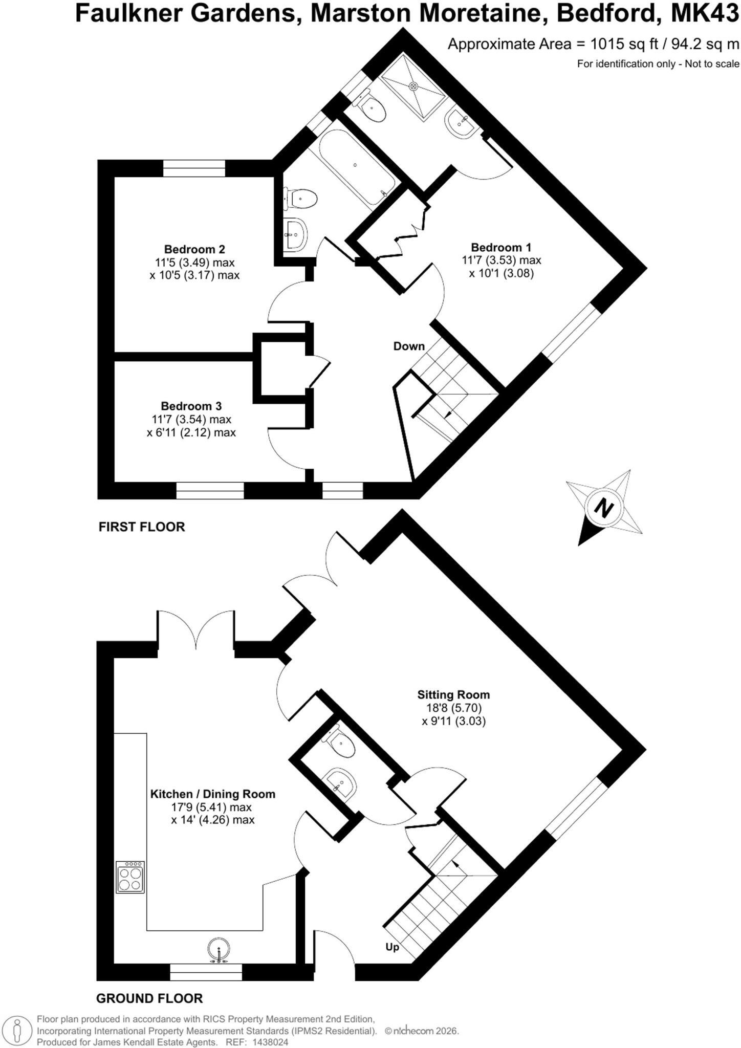 Faulkner Gardens, Marston Moretaine, MK43 floorplan