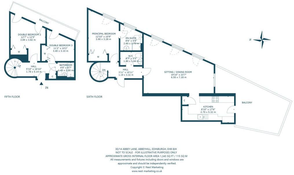 30/14 Abbey Lane, Abbeyhill, Edinburgh, EH8 8JH floorplan