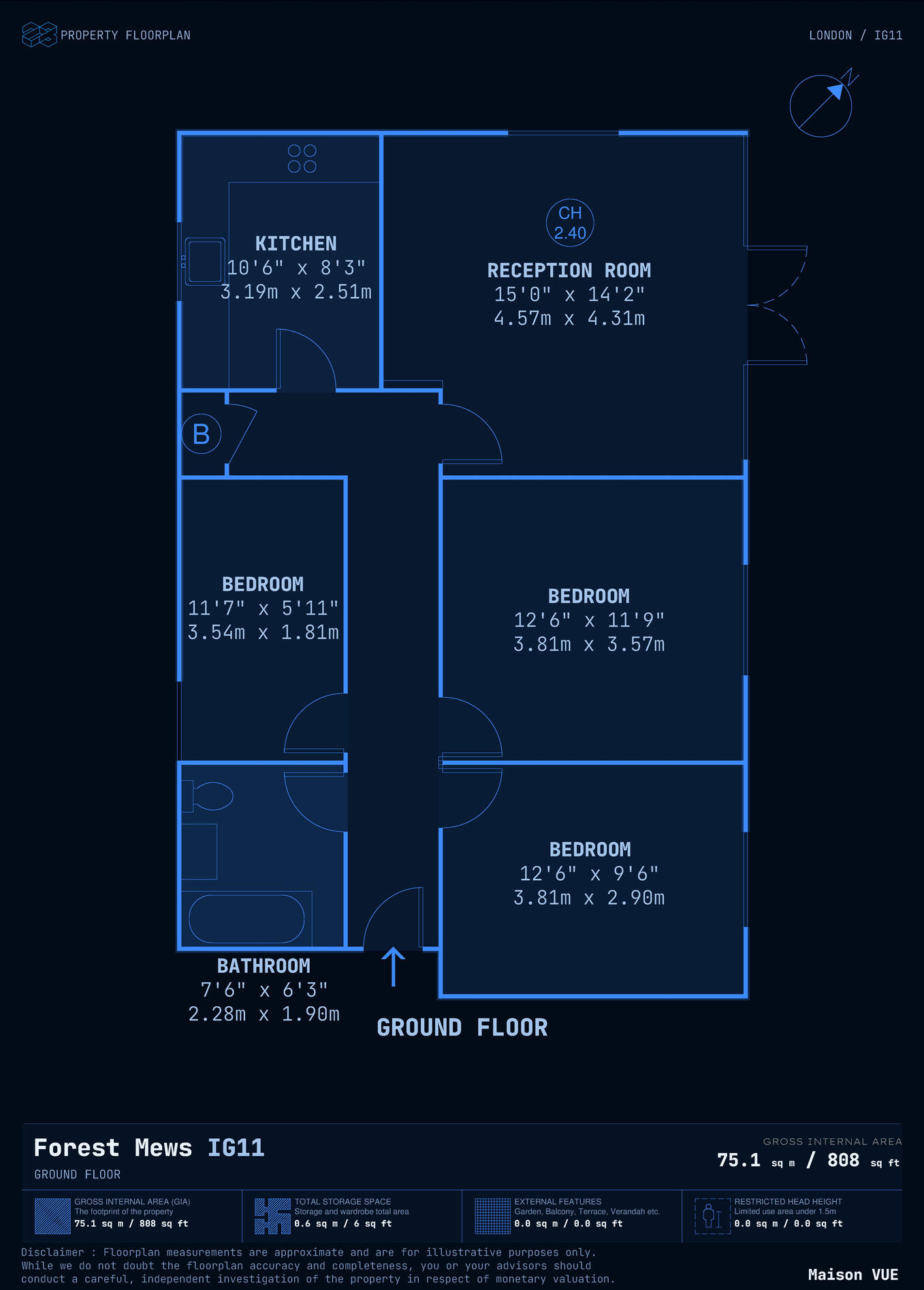Sparsholt Road, IG11 floorplan