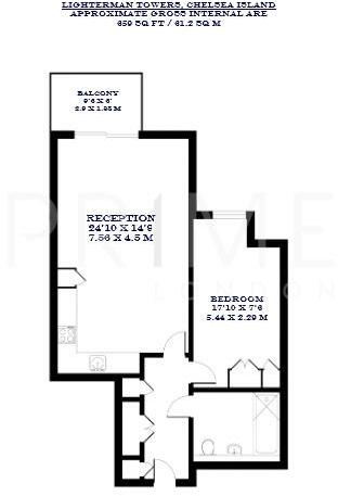 Lighterman Towers, 1 Harbour Avenue, Chelsea Island floorplan
