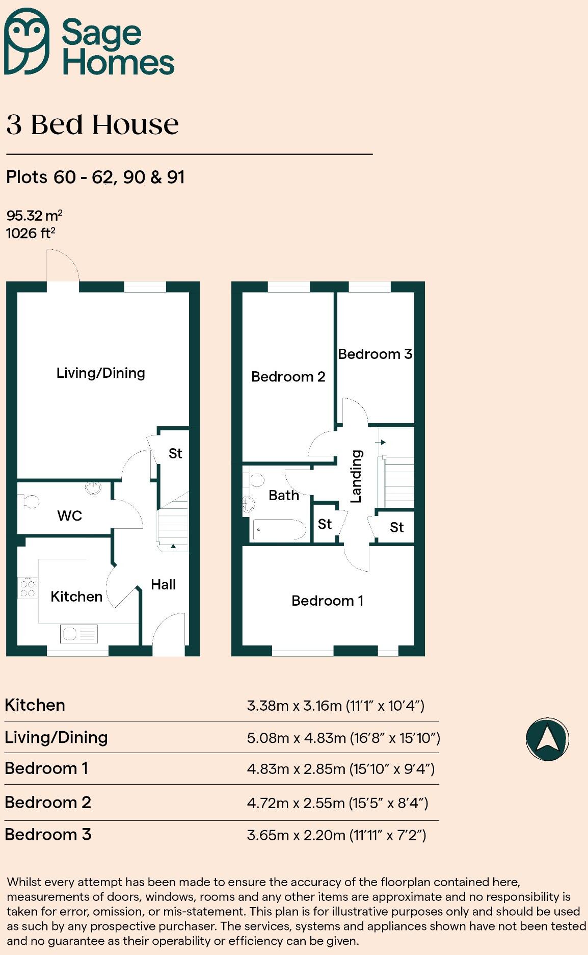 Pinchbeck
Spalding
PE11 3UF floorplan