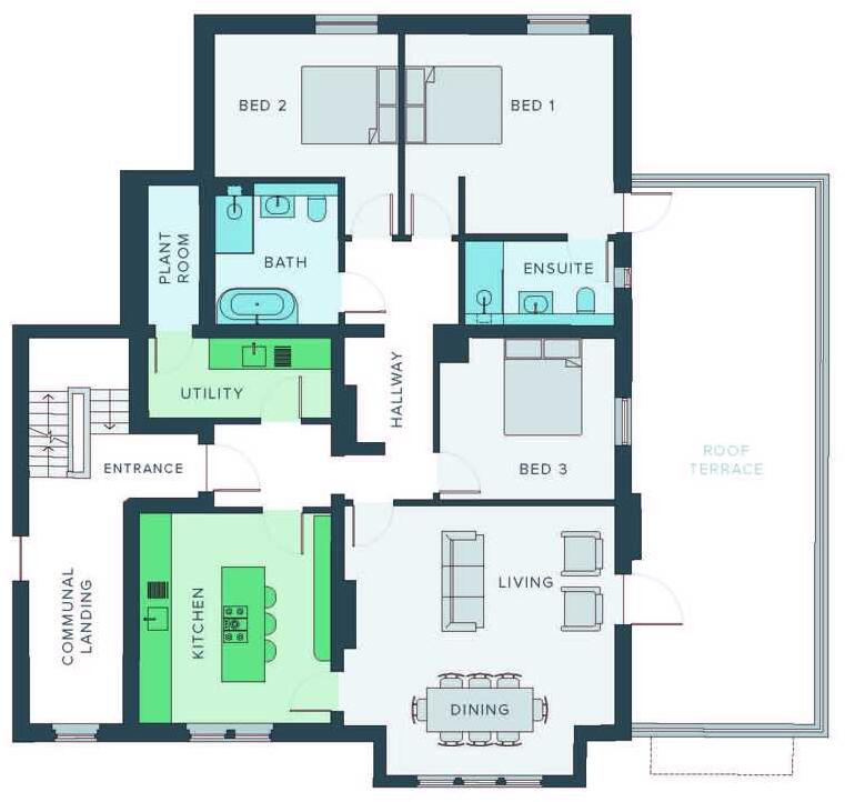 Apartment 6, 93 Seabrook Road, Hythe, CT21 floorplan