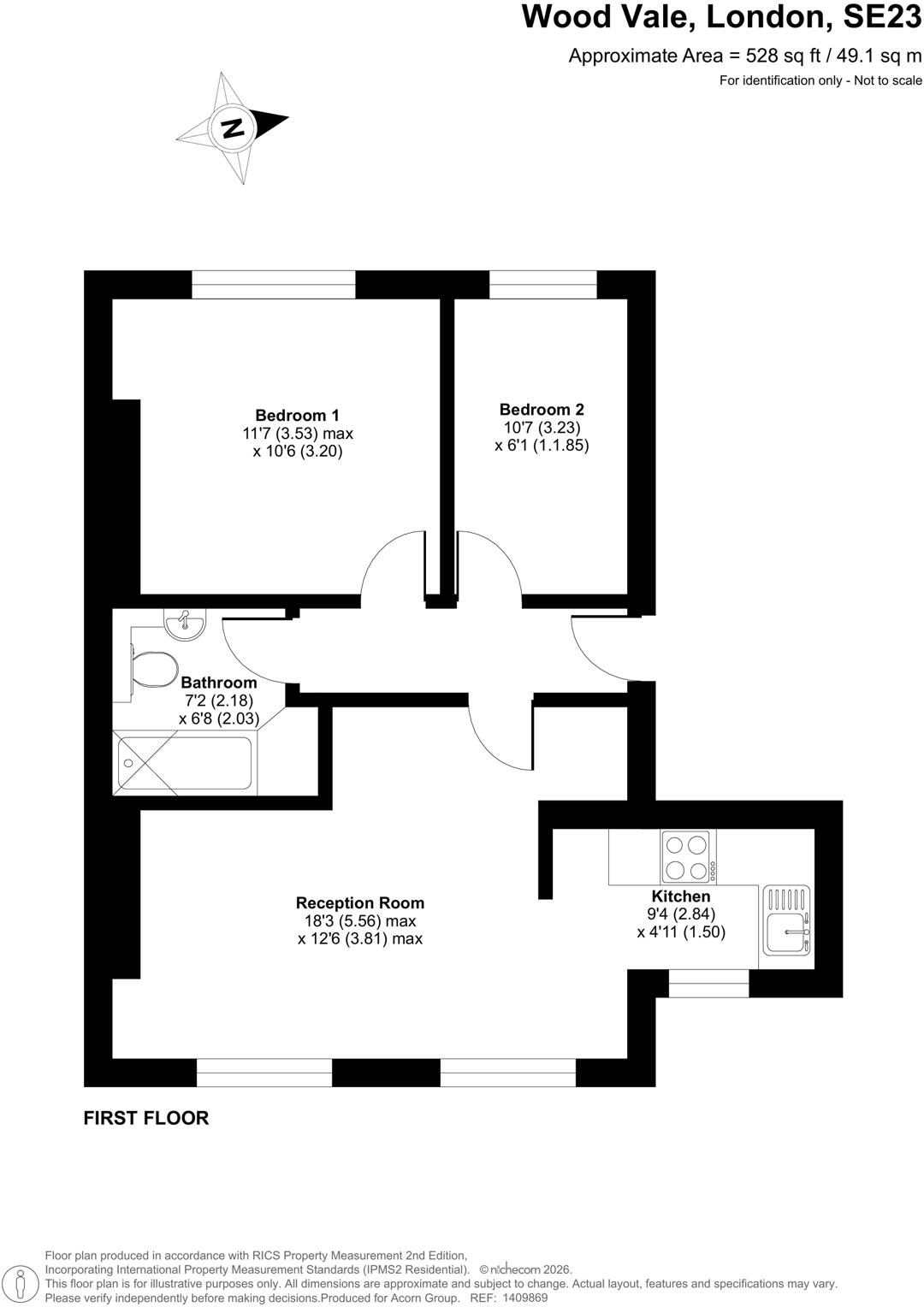 Wood Vale, London floorplan