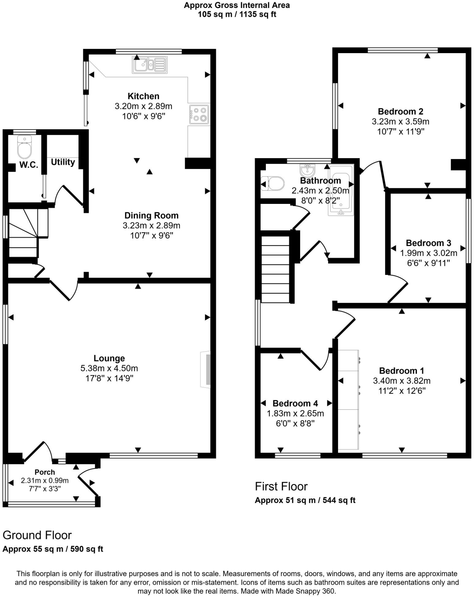 Kinmel Bay, Rhyl, Conwy, LL18 floorplan