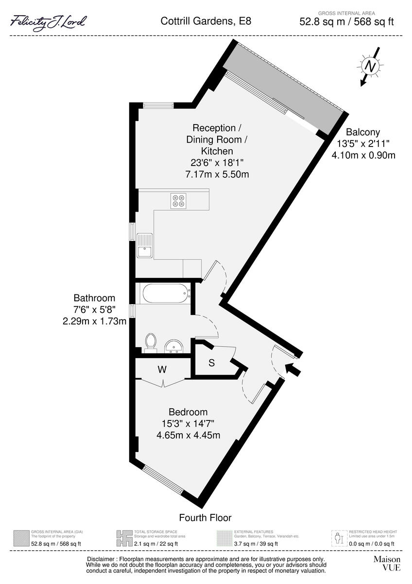 Cottrill Gardens, Marcon Place, London E8 floorplan