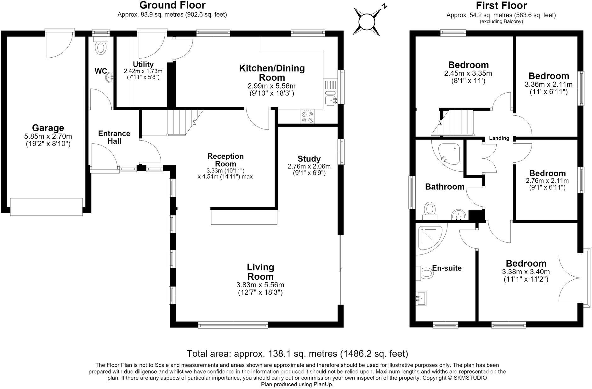 Five Oaks, Caddington, LU1 floorplan