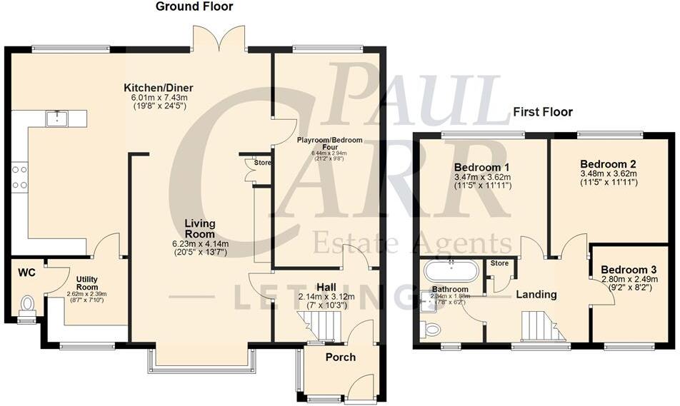Laburnum Grove, Burntwood, WS7 4RE floorplan