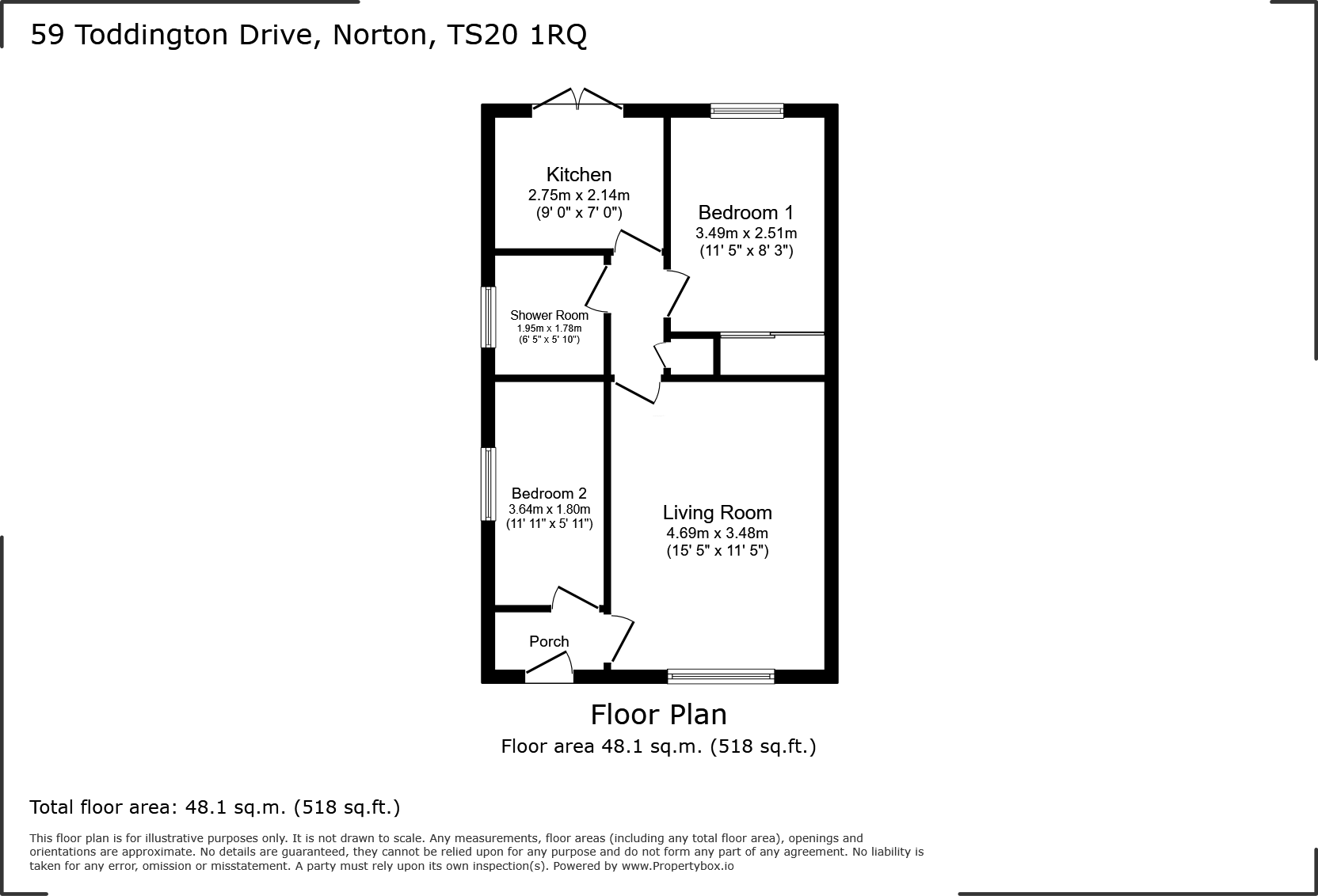 Toddington Drive, Norton, Stockton-on-Tees, Durham, TS20 1RQ floorplan