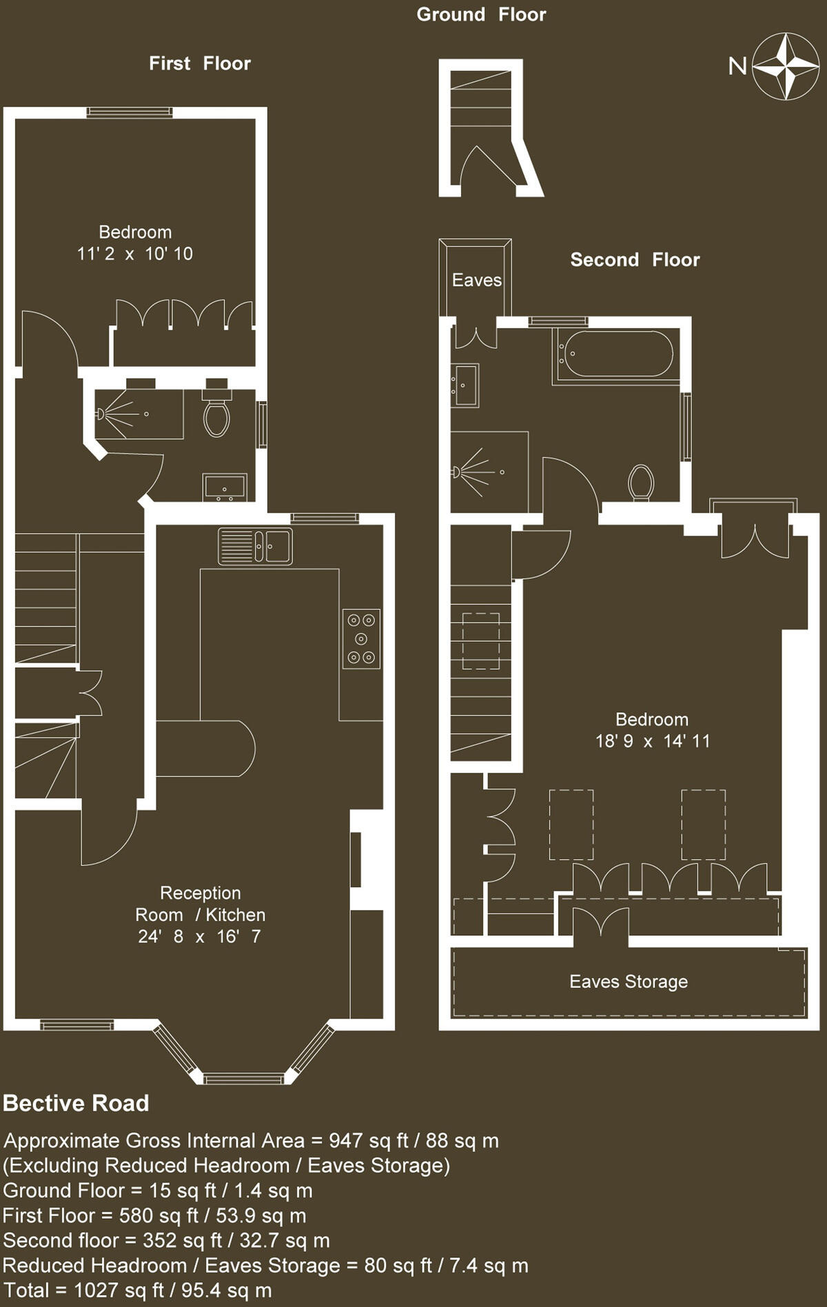 Bective Road, Putney, London. SW15 2QA floorplan
