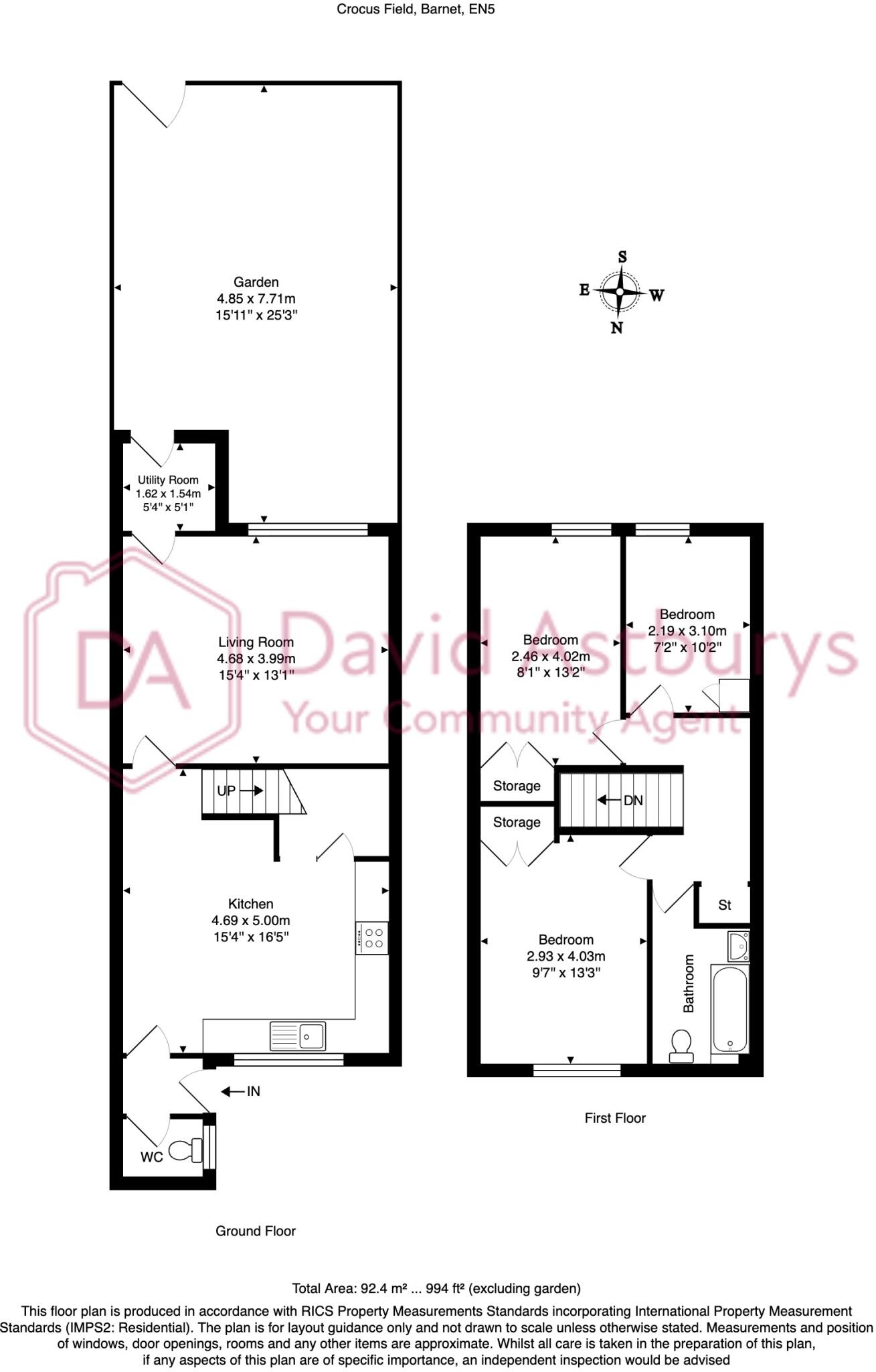Crocus Field, Barnet floorplan