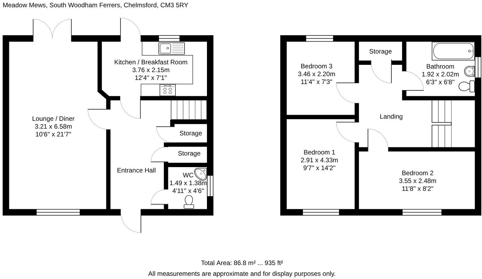 Meadow Mews, South Woodham Ferrers, CM3 floorplan