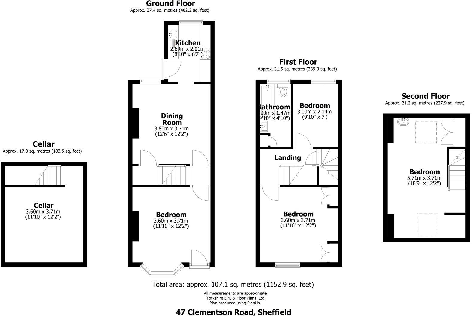 47 Clementson Road, Crookes floorplan