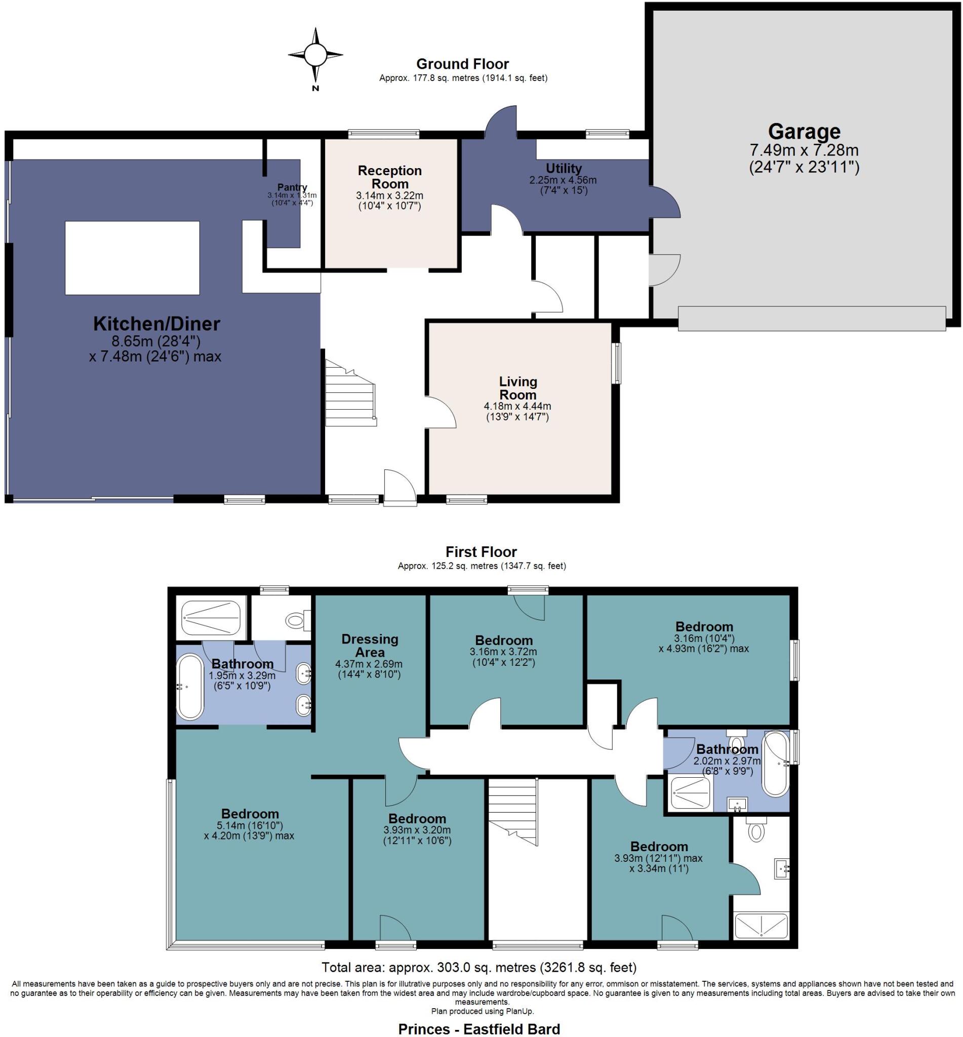 Princes, Stebbing Road, Felsted, CM6 floorplan
