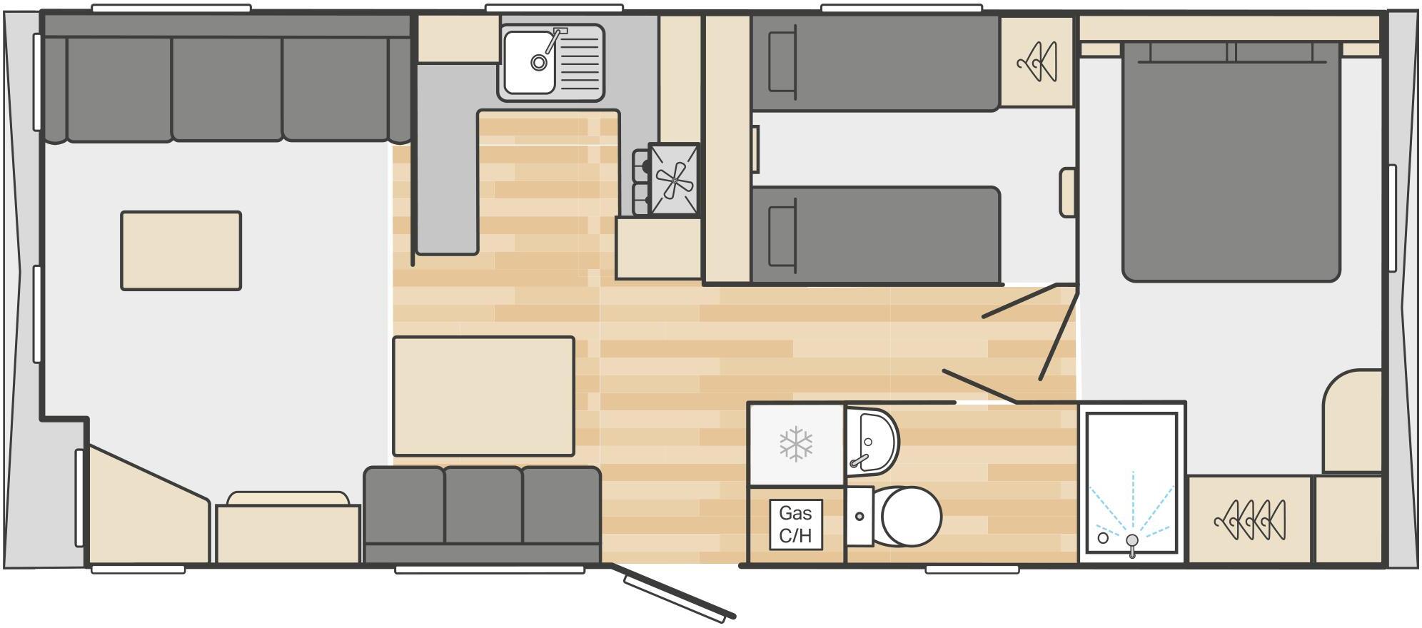 Riverside Holiday Park, Pavenham floorplan