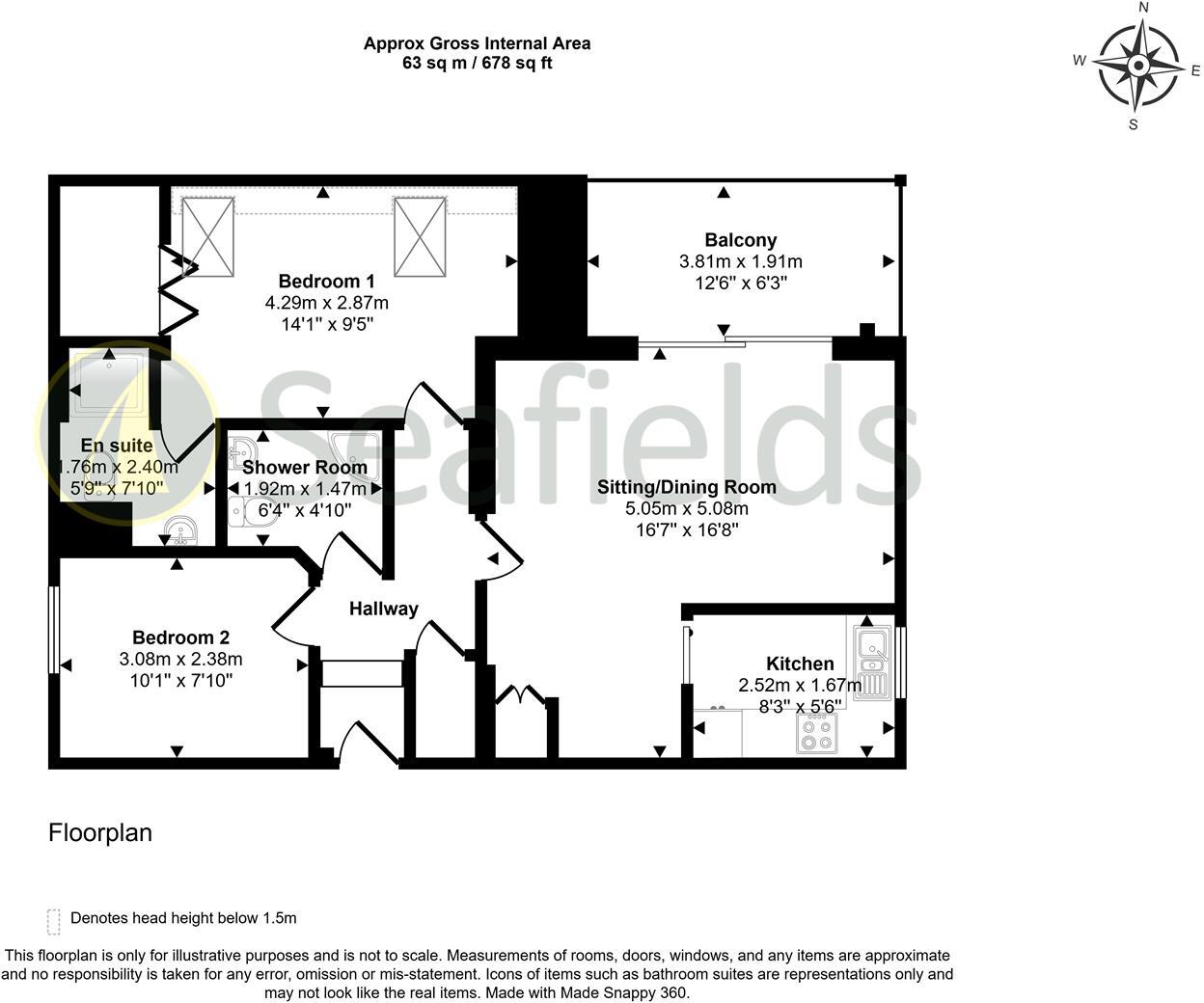 Pier Road, Seaview, PO34 5BP floorplan