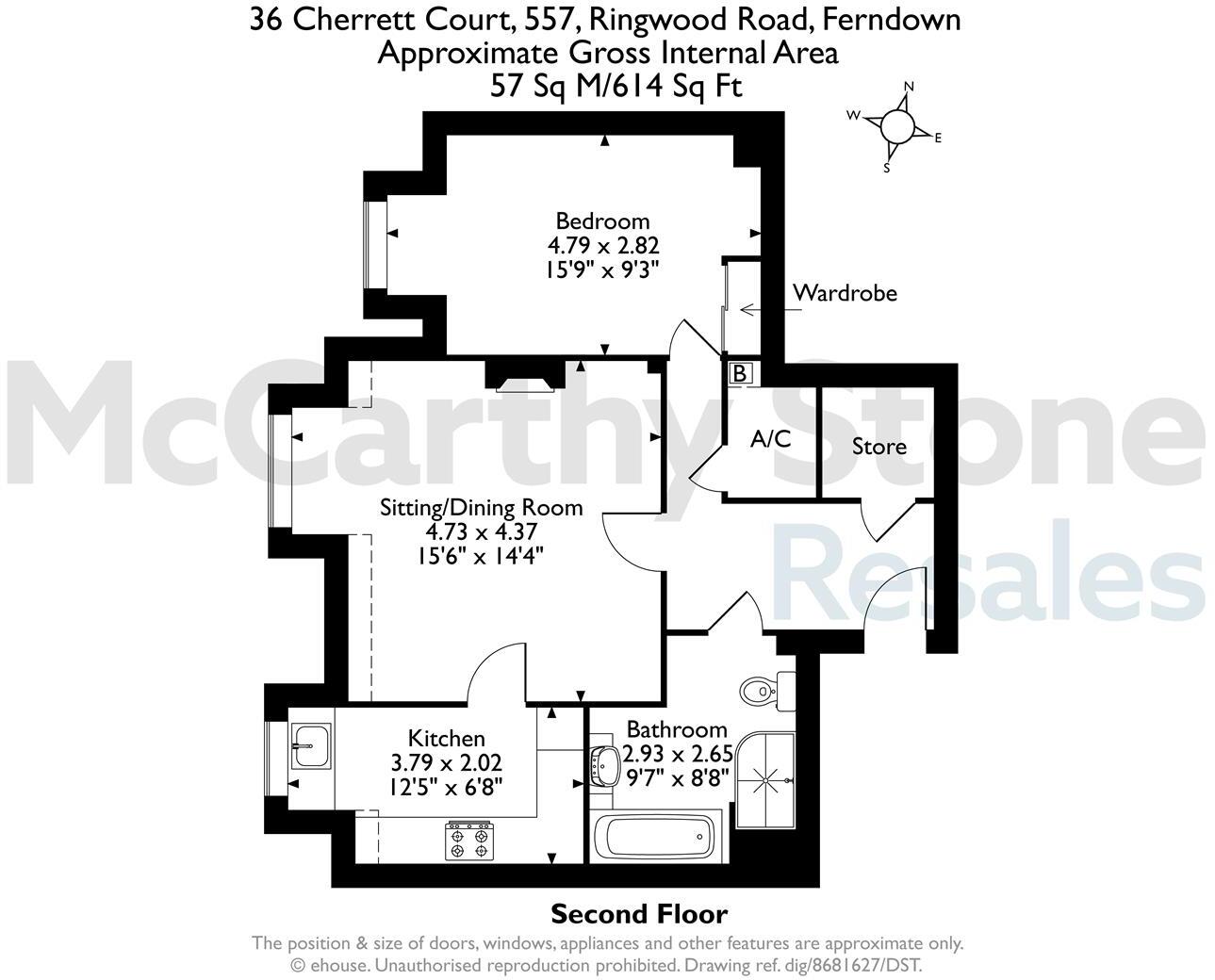 Cherrett Court, Ringwood Road, Ferndown floorplan