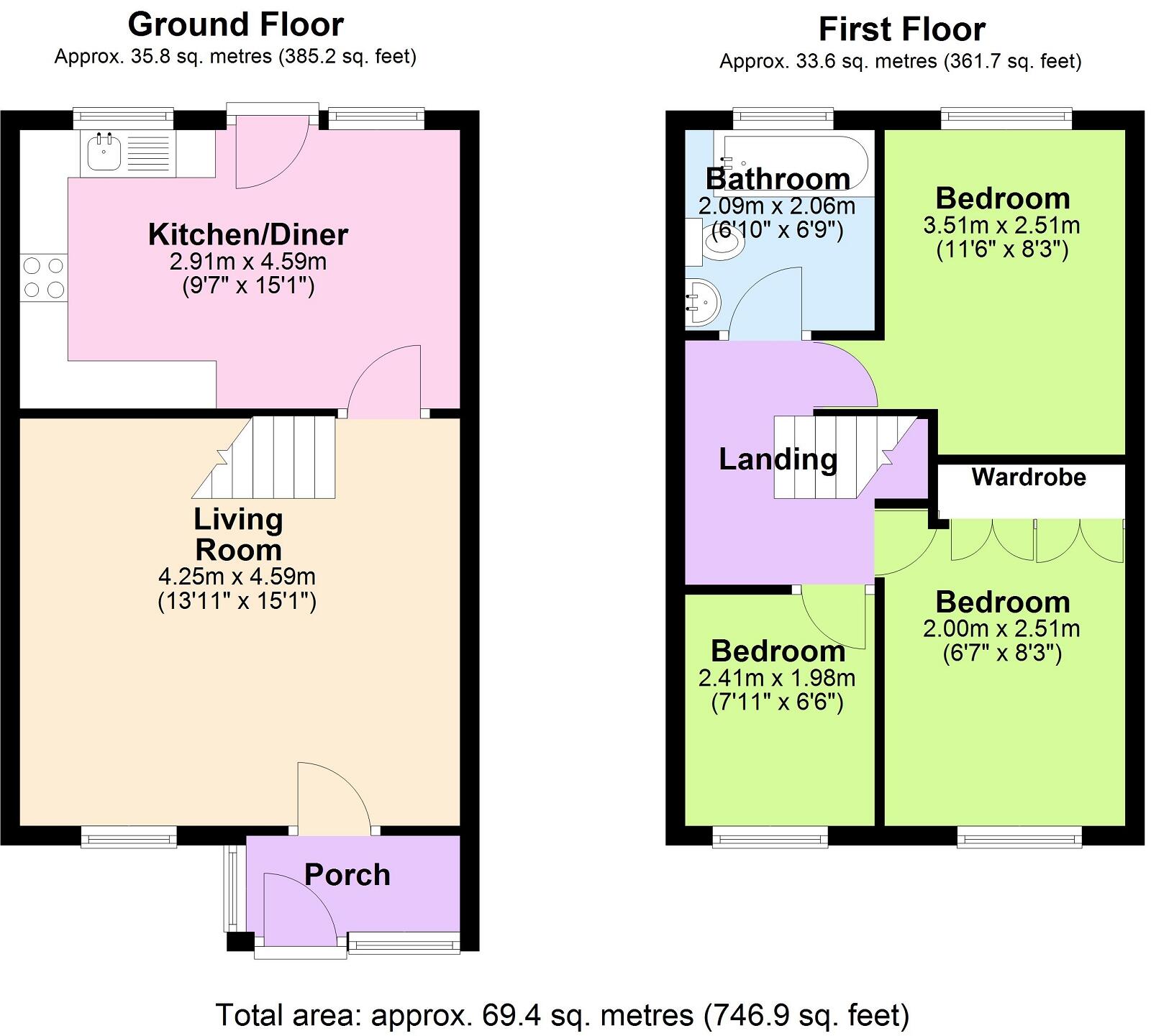 Manor Close, Newton, Alfreton, Derbyshire. DE55 5UQ floorplan
