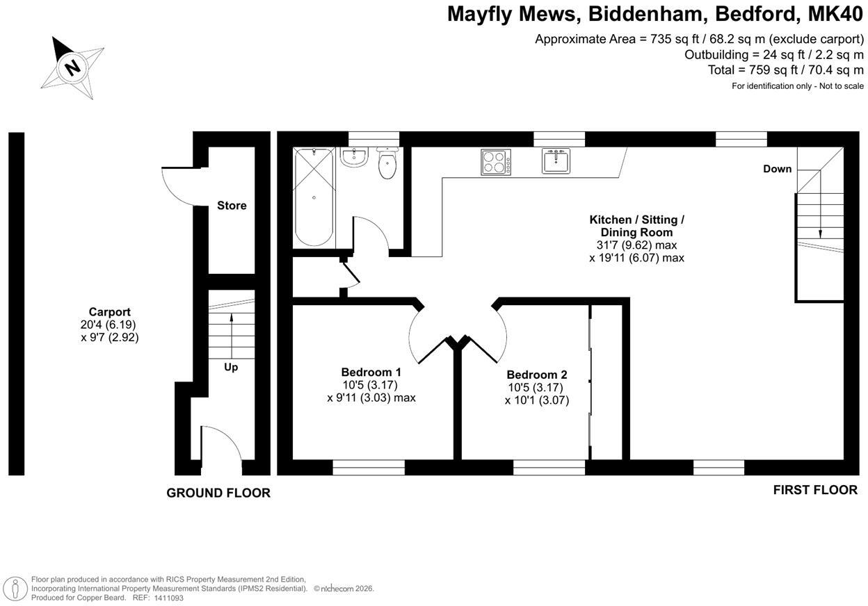 Mayfly Mews, Biddenham floorplan