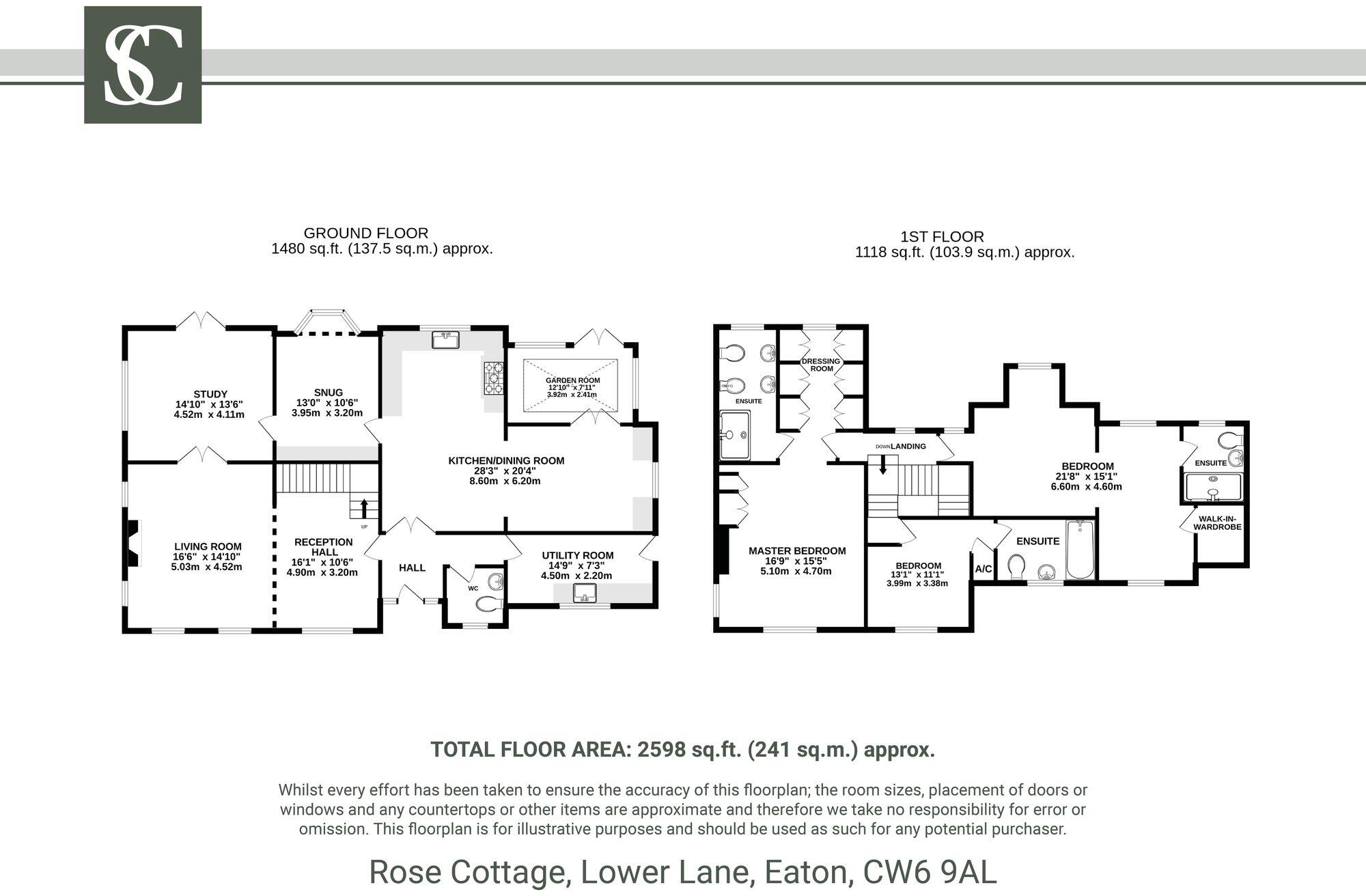 Rose Cottage, Eaton - 4340 square feet of accommodation floorplan