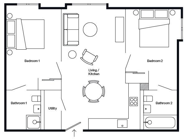 Signal Apartments, Whitehall, Leeds floorplan
