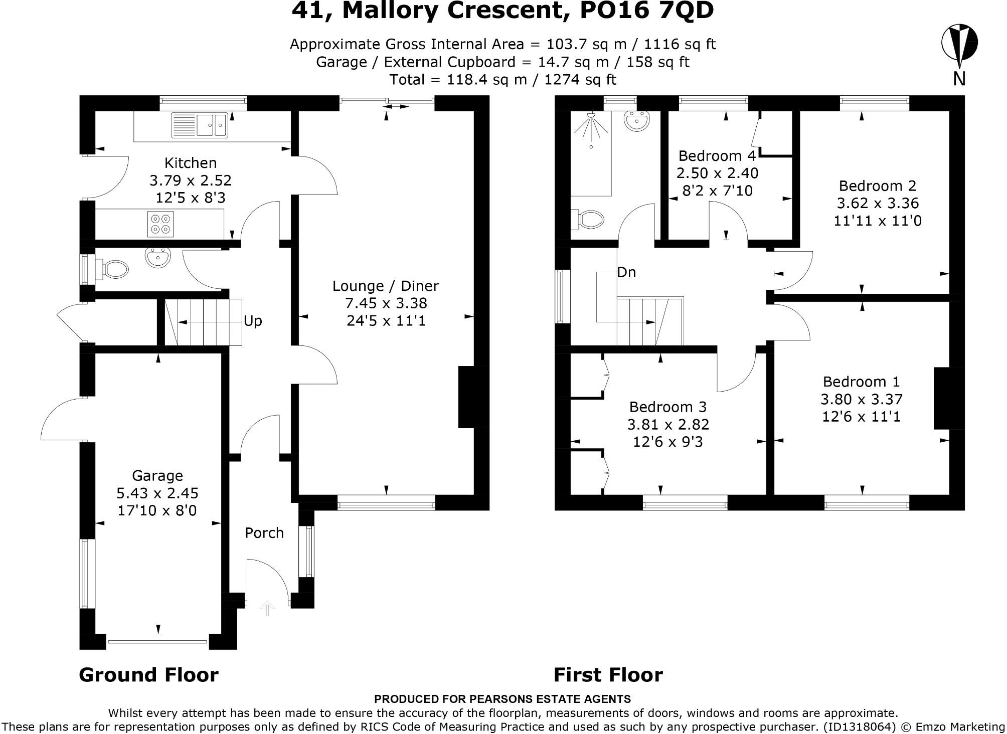 Mallory Crescent, Fareham floorplan