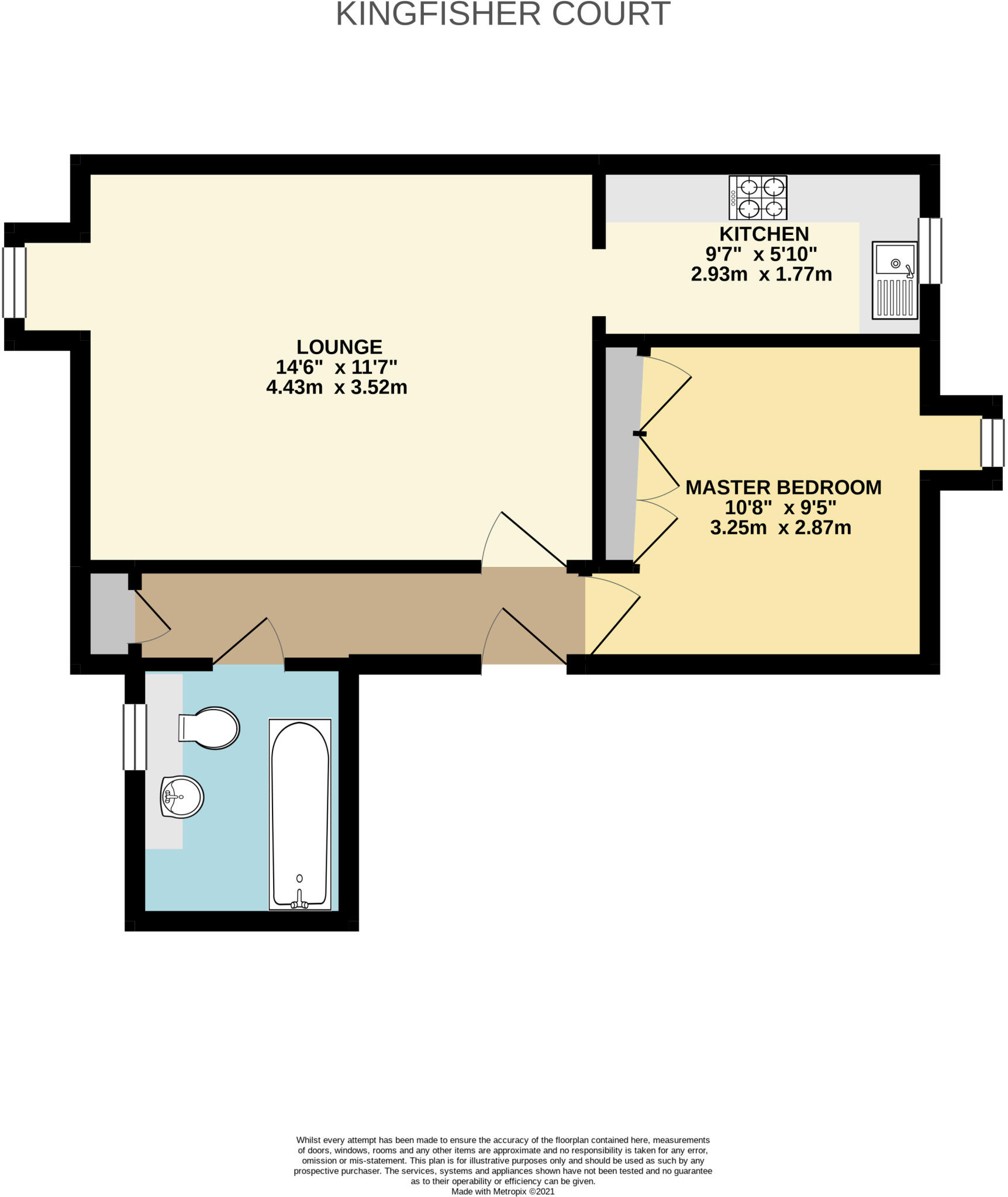 Kingfisher Court, Connaught Road, Fleet, GU51 floorplan