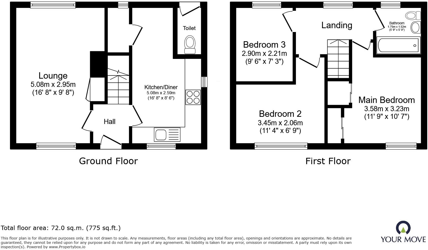 Salisbury Drive, Midway, Swadlincote, Derbyshire, DE11 floorplan